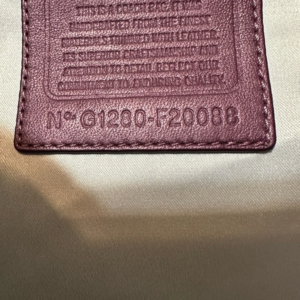 Coach Maroon and Taupe Shoulder Bag - Picture 7 of 9